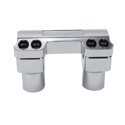 Aluminum 2.4'' Chrome Riser Clamp Kit for Harley Dyna Super Glide FXDWG/I FXDLS 