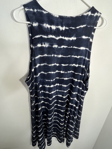 Athleta Santorini Thera Batik Kleid #531167 Größe 2X Urlaub Insel Strand - Bild 10 von 12