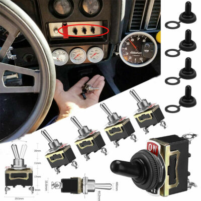 5x 2 polig Kippschalter SPST 12V 24V 250V Volt 15A EIN AUS ON OFF Auto KFZ Boot
