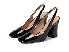 Stuart Weitzman Z5096 Black Curveblock 85 Slingback Pumps Size 10B