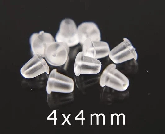 Silikon Stopper für Ohrring Ohrstecker Ohrmutter Verschluss Ohrstopper Gummi NEU - Bild 2 von 4