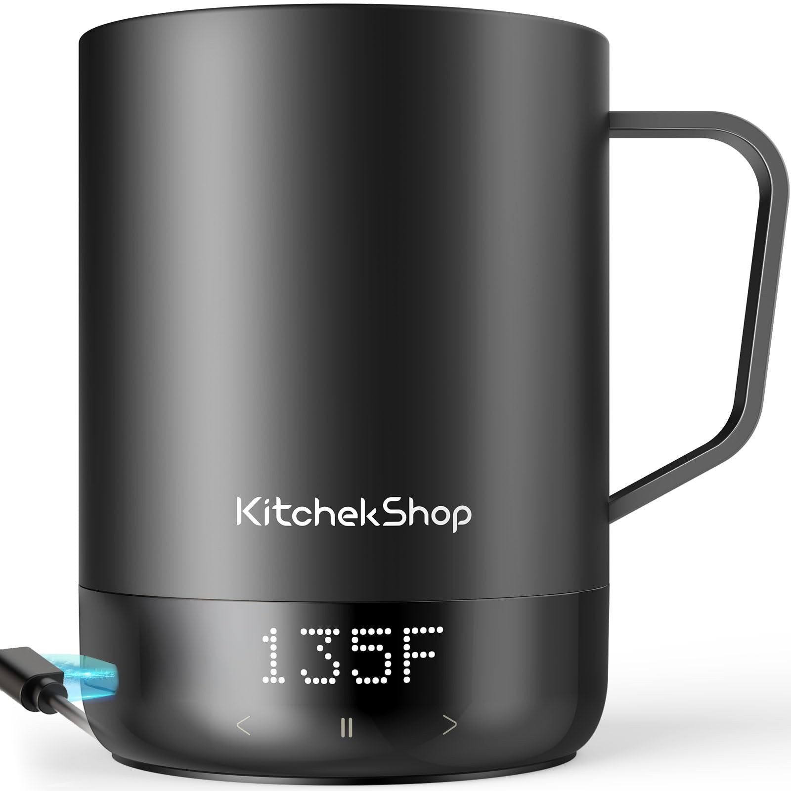 14oz Smart Coffee Mug Warmer - Self-Heating Mug with App Control, 160℉ Temper...