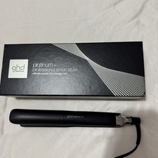 GHD Platinum Plus Black Professional Ceramic Hair Straighteners in box