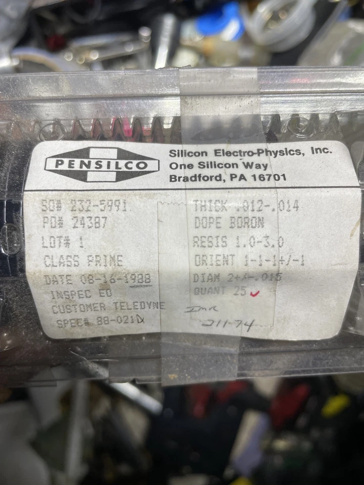 Oblea de silicona vintage boro dopado pensilco Foto 3 de 4