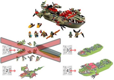 LEGO 70006 Cragger's Command Ship: NEW SEALED BAGS 2, 3, 4