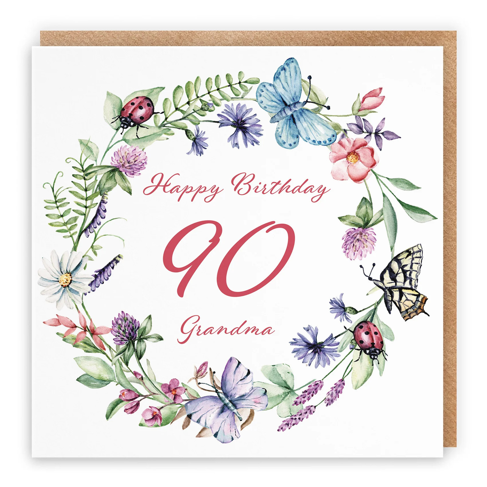 90th Grandma Birthday Card Meadow