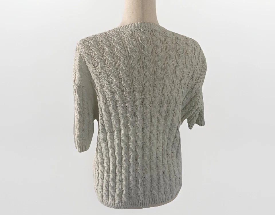 CARDIGAN MUJER BRUNELLO CUCINELLI TALLA S TEJIDO MANGA CORTA VINTAGE VERDE USADO EN EXCELENTE ESTADO Foto 2 de 4