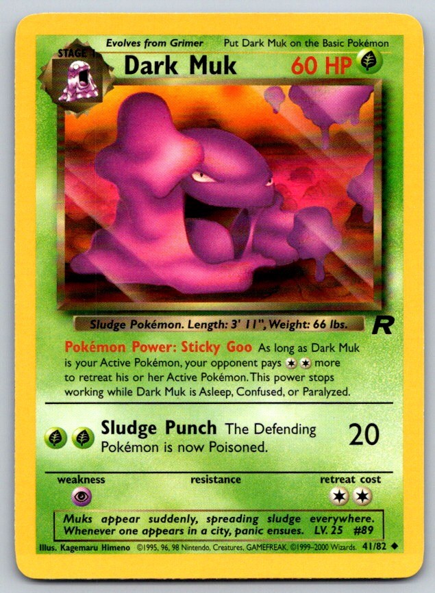 Dark Muk Unlimited Team Rocket 41/82 Pokemon Card LP