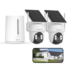 ARCCTV Solar Security Camera System 4MP Wireless Wifi Night Vision Outdoor Kits
