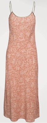 Realisation Par Cameron in Dazed Silk Slip Dress Women L Beige Paisley