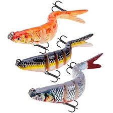 Robotic Topwater Bass Fishing Lures 8 Segments Swimbaits Bionic Fishing Lure D