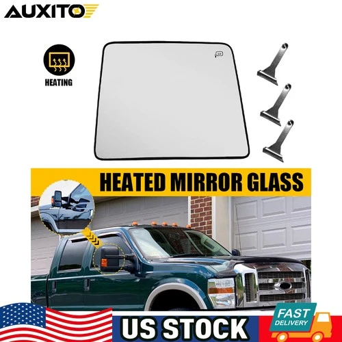 For 2008-16 Super Duty F250 350 450 Tow Mirror Glass Upper Heated Passenger RH H