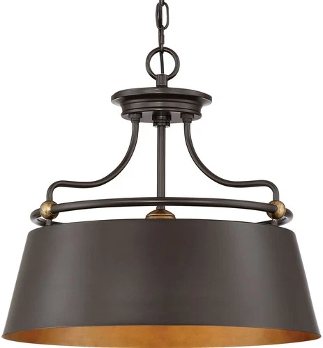 Quoizel FV2818 Bronze Fairview 3-Light 18"W Pendant With A Metal Shade - Picture 1 of 7