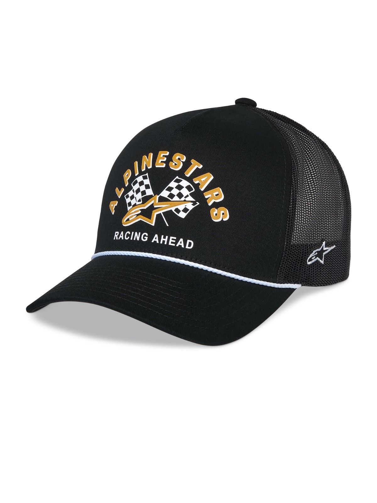 ALPINESTARS FINISHER TRUCKER MESH HAT SNAPBACK CAP BLACK BLACK