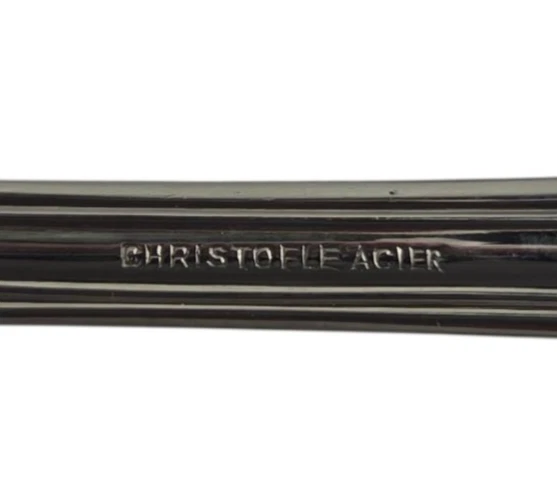 Christofle Acier 法国 Beauharnais 不锈钢沙拉叉 6 5/8 英寸 光面 — 第 4/4 张图片