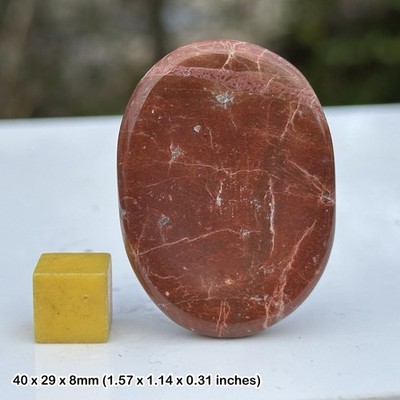Roter Jaspis Palmenstein Sorgenstein poliert Jaspis Quarz Mineral Kristall