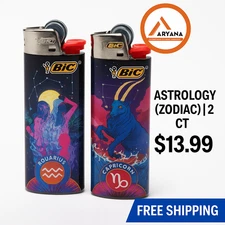 BIC Special Edition Astrology Horoscope Zodiac Sign Lighter  2CT