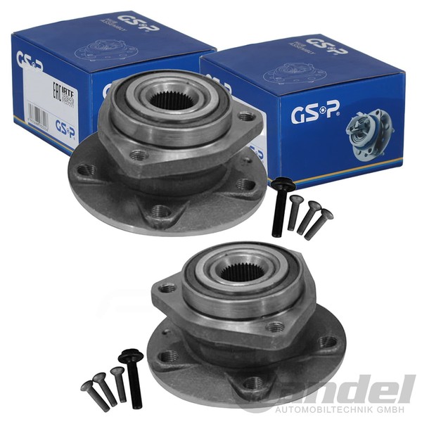 2X GSP Radlager Satz Vorne Beidseitig Hinten Passend FÜR Audi A3 Q2 Q3 TT Seat-image