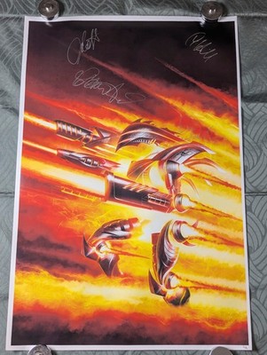 Judas Priest Firepower Poster. 24x36. High Quality. Signed by the band. 4/4