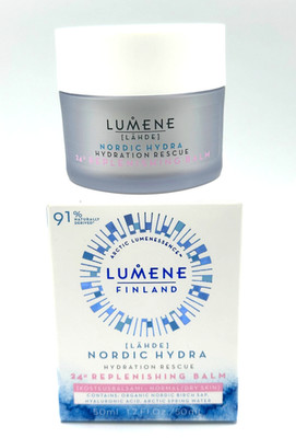 Lumene Finland Nordic Hydra Hydration Rescue 24 Replenishing Balm ~ 1.7 oz ~