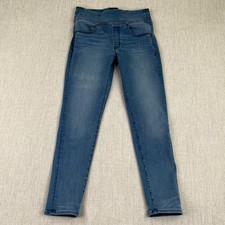 Spanx Signature Waist Ankle Straight Jeans Womens 28 City 29" x 27" Blue Stretch