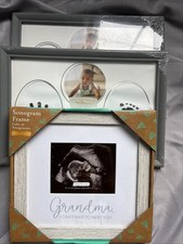 Lot Of 3 Frames For New Baby , Sonogram, Footprint, Handprint
