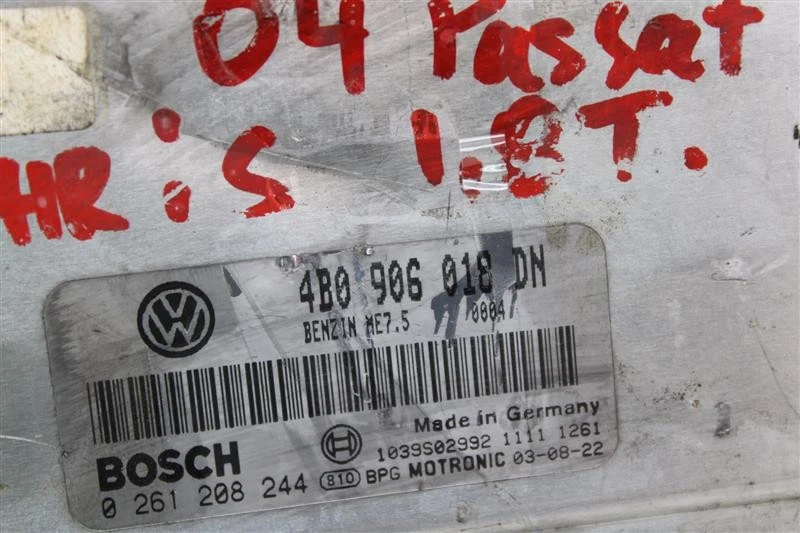 Used Engine Control Module (ECM) fits: 2004 Volkswagen Passat Electronic Control - Image 3 of 4