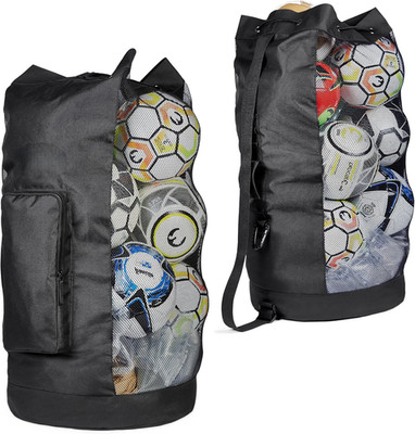 Heavy Duty XL Soccer Mesh Equipment Ball Bag W/Adjustable Shoulder Strap Design 