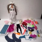 Vintage 90's BARBIE  Doll And Clothing Lot  Tops Skirts, Dresses Pants