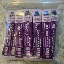 50 Count Ultima Replenisher, Electrolyte Hydration Drink Mix Sticks- Grape