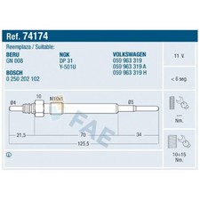 8x Glühkerze für Audi A8 D2 4D2 D3 4E2 | 24475269