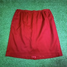 Vintage 90s Pendleton Preppy Red 100 Wool Pencil Skirt Women's 24W Made In USA