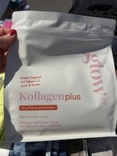 2x Glow 25 Kollagen-Hydrolysat Pulver 450 g neutral mit Vit C, Zink, Biotin
