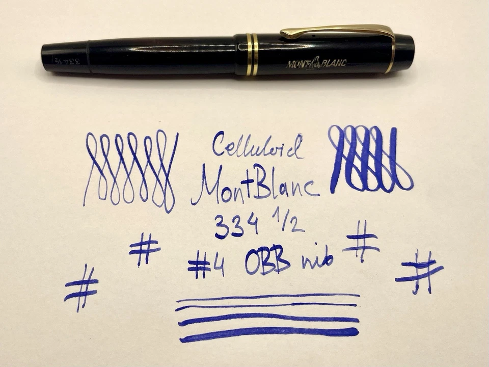 Редкая перьевая ручка MONTBLANC 334 1/2 ЦЕЛЛУЛОИД - OBB новая в коробке-ВОССТАНОВЛЕНА-234 232 142 - Изображение 2 из 4