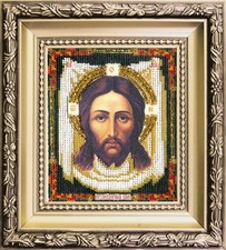 Jewellery Bead "Icon Of The Savior Not Made By Hands". Embroidery Kit. Printed