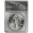 1986 $1 AMERICAN SILVER EAGLE ANACS MS69 NA137
