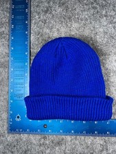 Beanie Toque Youth One Size Blue Knit Acrylic Snow Ski Winter Outdoors