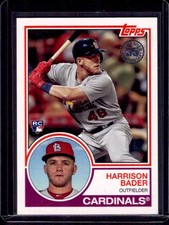 2018 Topps Harrison Bader Rookie Card #83-29 St. Louis Cardinals (CB)