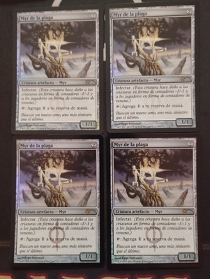 MTG FOIL 4x MYR DE LA PLAGA / PLAGUE MYR - GATEWAY - SPANISH EXCELENT