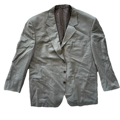 Example by Missoni VTG Men 50 Green Gray Windowpane Blazer Reda Wool Italy Reda