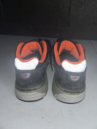 New Balance 990v4 Made in USA 'Navy Orange' Sneakers W990NV4 Size 7.5 Trainers - Picture 3 of 11