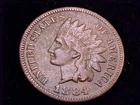 1884 Indian Head Cent, Fine grade