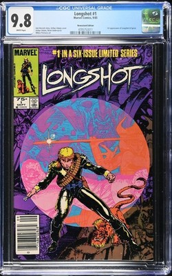 Longshot #1 CGC 9.8 NEWSSTAND 1st Longshot 1ST Art Adams!      