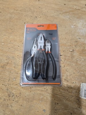 TACTIX PLIERS SET 3 NEW #204901 CD0605 MERIDIAN INTL NEEDLE NOSE 6 IN 7 IN.