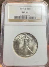 demi dollar liberté de marche 1946 d NGCMS65