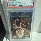 Fleer Ultra Michael Jordan 1995-96 Scoring Kings Hot Packs #4 Bulls PSA 7
