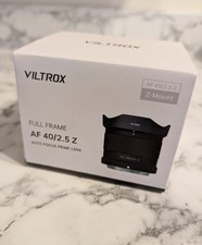 Viltrox 40mm Z Mount F2.5 Auto Focus Full Frame Lens for Nikon Z. Boxed/Mint.  