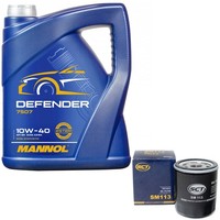 MotoröL Set 10W-40 5 Liter + ÖLfilter SM 113 FüR Citroen Xsara C5 Lancia Peugeot