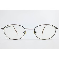 Visions X857 Eyeglasses Brown Metal Oval Frames Tortoise Temple Tips 140mm