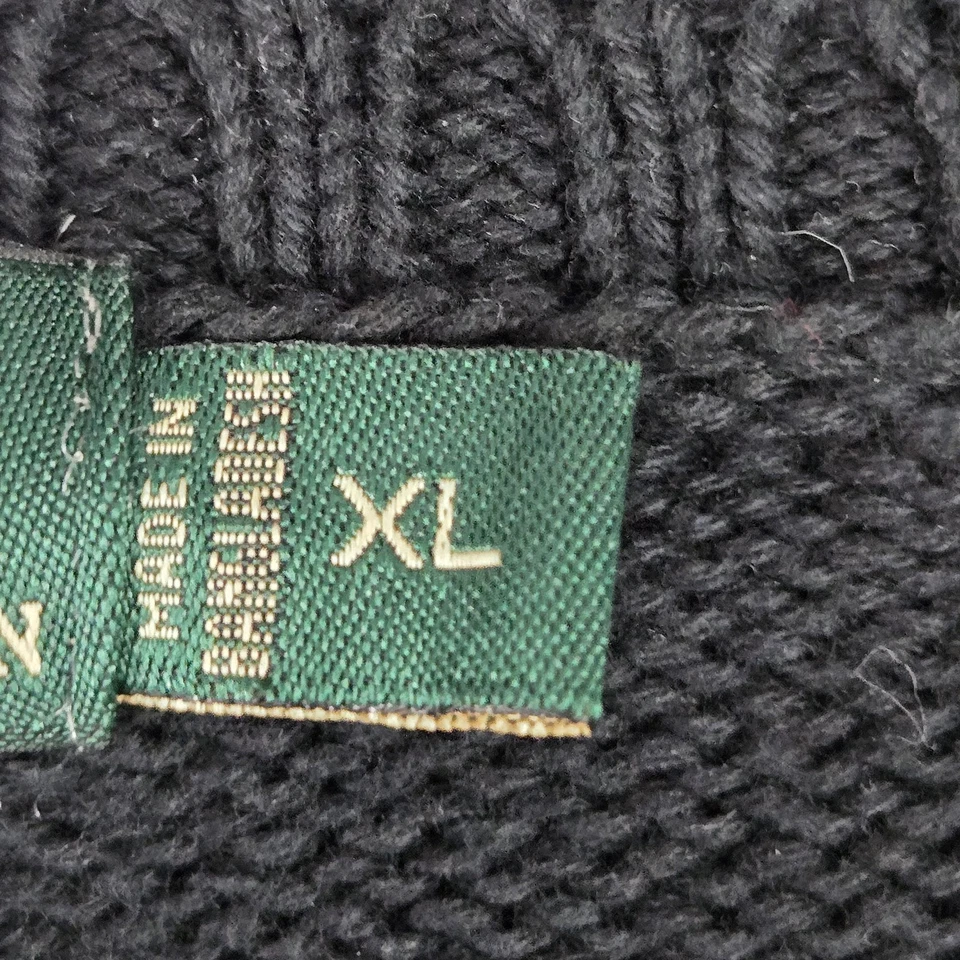 Sudadera Lauren Ralph Lauren Hombre XL Negra Logo Bordado Manga Larga Foto 3 de 4